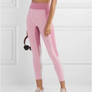 Bandier Women's We Over Me Pink Sunrise Color Block Leggings